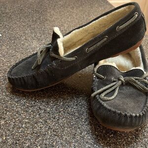 Cozy Black womens  Moccasins